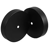 NUOBESTY Runder Lampenfuß aus Schwarzem Eisen 150mm mit Umgeschlagener Kante Stabiles Tischlampen...