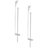 2 Sturmanker für Zäune mit Erdnagel, Gesamthöhe ca. 640 mm - feuerverzinkt