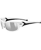 uvex Unisex – Erwachsene, sportstyle 211 Sportbrille, white black/silver, one size