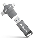 SUDEHO MFi-zertifizierter USB Stick 256 GB für iPhone, 4-in-1 Speicherstick mit USB 3.0 High-Speed,...