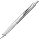 Pentel BL407-A EnerGel Liquid Gel-Tintenroller Sterling mit Druckmechanik, silberfarbenes...