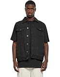 Urban Classics Herren Denim Vest, Blackdark, M EU