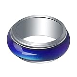 VALICLUD Thermochromer Ring, Herrenschmuck, Stimmungsringe für Herren, modische Ringe,...