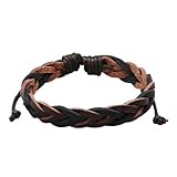 GALPADA Herren Lederarmband Geflochtene Mehrlagige Vintage Armband Verstellbar Robust Langlebig...
