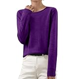 WDCHAOYUE Kaschmir Pullover Damen,Pullover Damen Strickpullover Herbst Winter Merinowolle Elegant...