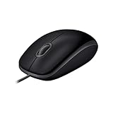Logitech B110 Kabelgebundene USB-Maus, geräuschlose Tasten, komfortables Design in voller Größe,...