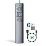 Norwii N95 Wiederaufladbarer Präsentationsclicker, Bluetooth und USB-A Anschluss, PowerPoint...