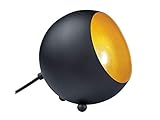 Reality Leuchten Tischleuchte Billy R50101032, Metall schwarz matt/goldfarbig, E14 Fassung, 14 x 15...
