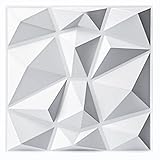 Art3d 33 Stück 3D Wandpaneele Diamant Hochsteifes PVC, 30 x 30 cm, Nicht Verformbar, Recycelbar,...