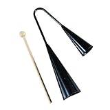 Gatuida Zweifarbige Agogo Glocke mit Holzschlägel Musikinstrument Traditionell Langlebig für Samba...
