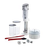 bamix Stabmixer Set M350 MAXX inkl. Ständer, 2 Becher, 4 Aufsteckteile, Processor, Spachtel,...