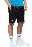 Kappa Herren Shorts in Größe M I Schwarze Sporthose Logo & praktischen Seitentaschen I Aus...