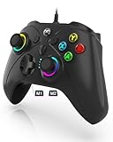 Ruibopad Kabelgebundener Controller für Xbox Series X|S, schwarzes Gamepad, kompatibel mit Xbox...