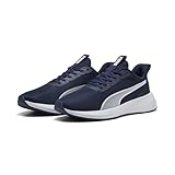 PUMA Unisex Flyer LITE 3 Straßen-Laufschuh, Navy White, 42 EU