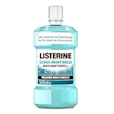 LISTERINE Cool Mint Mild (500 ml), antibakterielle Mundspülung mit ätherischen Ölen & ohne...