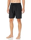 Amazon Essentials Herren 23cm Badehose mit Netzfutter, Taschen und Kordelzugverschluss, Schwarz, L