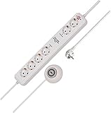 Brennenstuhl Eco-Line Comfort Switch Plus, Steckdosenleiste 6-Fach (Mehrfachsteckdose mit 2...