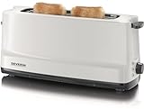 SEVERIN Automatik-Langschlitztoaster, Automatik-Toaster mit Brötchenaufsatz, Edelstahl Toaster zum...