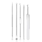 Rnitle Mitesserentferner Komedonenquetscher Set, Akne Whiteheads ,Blackhead Remover mit Box aus...