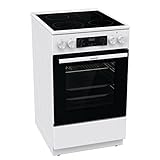 Gorenje GECS5C 70 WA Elektro-Standherd mit Glaskeramik-Kochfeld / 50 cm / 70...