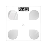 UUE Körperfettwaage mit Bluetooth & App, Personenwaage bis 180 kg (400 lbs), 16 Körpermessungen...