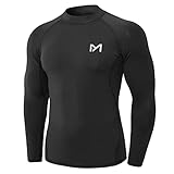 MEETYOO Kompressionsshirt Herren, Funktionsshirt Langarm Fitnessshirt Männer Atmungsaktiv...