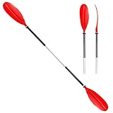 HEIMUNI Doppelpaddel Kajak Paddel, Kanu Paddel Aluminium Sup Doppelpaddel 222cm Stechpaddel Super...