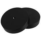 Anneome Schwarzer Lampenfuß aus Massivem Eisen 150mm Runde Grundplatte mit Umgebördelten Kanten...