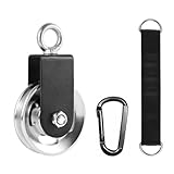 Puthernm Heimturnase-Ausrüstung, Seilrolle für Riemenscheibe, 90 mm, mit Swing-Gurt, Karabiner,...