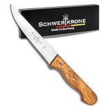 Schwertkrone Premium Schinkenmesser mit Olivenholzgriff - 15 cm Klinge - Vielseitig einsetzbares...