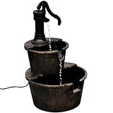 vidaXL Brunnen Design Brunnenpumpe Dekoration Innen Haus Wohnzimmer