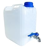 pokm toolsmarket - Wasserkanister mit Hahn, 5 Liter, Trinkwasser Kanister mit Zapfhahn Verzinkt,...