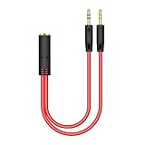 Headset-Spirator für Computer – 3,5 mm Audiokabel, einfach zu bedienen, Adapter mit Doppelstecker...