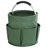 Maximex Universal Reinigungs-Caddy Grün, 16l Hauptfach mit 6 Taschen für Utensilien & gepolstertem...