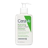 CeraVe Creme-zu-Schaum Reinigung, Feuchtigkeitsspendende Reinigungscreme, Für normale bis trockene...