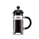 Bodum Caffettiera French Press Schwarz – 350ml / 3 Tassen Kaffeebereiter – Borosilikatglas –...