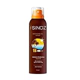 SiNOZ Sonnenschutz Spray Bronze Spray LSF 15 - Pflegende Sonnenspray Schutz und Bräune Tan &...