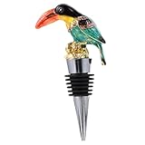 VERDANVERSE Goldener Vogel Flaschenverschluss Dekorativer Weinflaschenstopper Luftdichter Weinschutz...