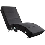 Casaria® Relaxliege XXL Massage Heizfunktion 186x89x55cm Ergonomisch Stoff Gepolstert 180kg...