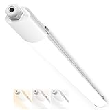 Peasur Feuchtraumleuchte LED 120CM, 3000K/4000K/6500K LED Deckenleuchte Röhre 36W 3960LM Leiste...