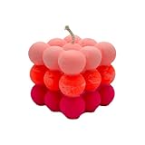 Bubble Kerze Candle, Deko Kerze aus Paraffinwachs | geruchslos | Handmade Kerzen | Pink, Orange, Rot