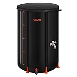 VEVOR Regentonne faltbar, 250 L tragbares Regenfass, Regenwassertank, 500D...