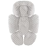 Baby Autositz-Kissen, Kopf- und Körperstütze für Neugeboreneneinsatz, 2-in-1 reversibles...