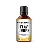 Body Attack Flav Drops®, 50 ml, Cheesecake, Aromatropfen für Lebensmittel, zuckerfreie Flavour...