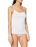 Schiesser Damen Spaghettitop Unterhemd - Luxury Baumwolle, weiss_200762, 42