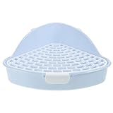 EPIGEIST Kleintier ecktoilette mit Großem Rutschfestem Netz Abnehmbaren Gittern für Einfache...