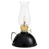 PORFOYO Petroleumlampe, Öllampe aus Glas mit Regulierbare Flame, Öllampe Laterne, Sturmlaterne...