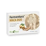 Fermentura Maca Duo, Maca Kapseln mit Ashwagandha, Vitamin B1 & B3 | Fermentiert & Vegan | 1 Monat...