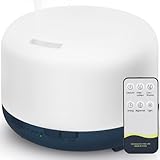 Hianjoo Aroma Diffuser 450ml, Luftbefeuchter mit Timer, Ultraschall Aromatherapie Diffusor 7 Farben...