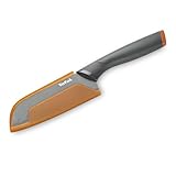 Tefal Fresh Kitchen Santoku-Messer 12 cm, Edelstahl, Anthrazit/Orange, cm, 36 x 10 x 5.1 cm, 1...